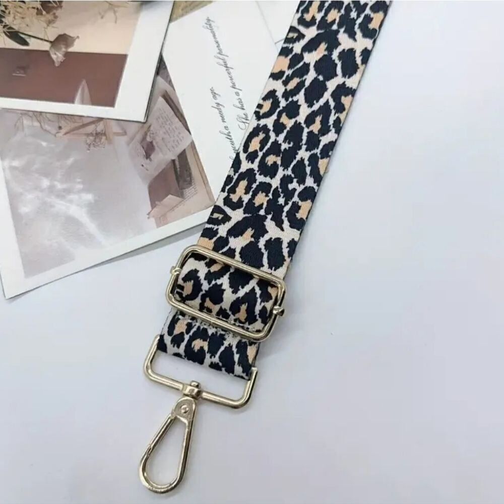 Adjustable Wide Shoulder Strap for Handheld Bag Leopard Print